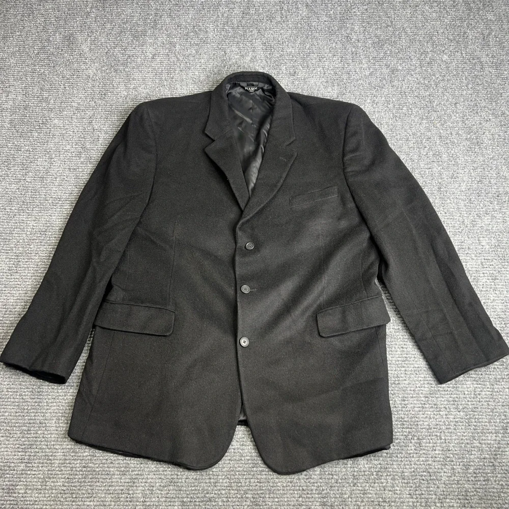 Jos A Bank Mens Black 100% Camel Hair 3 Button Sport Coat Blazer 48L
